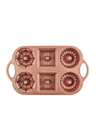 Valeria Rose Gold 6'lı Döküm Kek Kalıbı Rose Gold