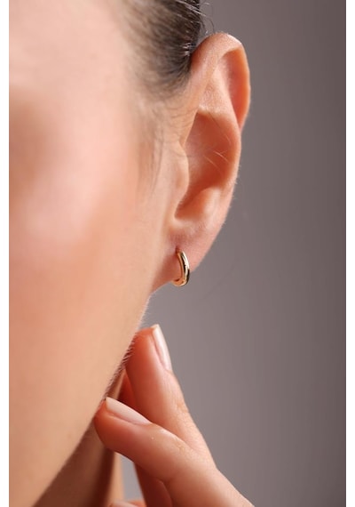 Altın Du Z Oval Halka Ku Pe 1.2 Cm 2mm