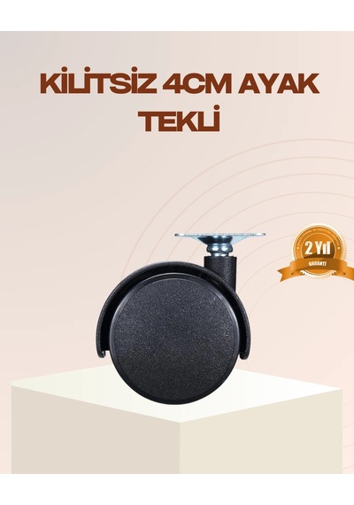 Hubrendy Tekno 4 Cm Kilitsiz Mobilya Ayağı Tekli Kolay Dönen Masa Ve Sehpa Ayağı 16063626