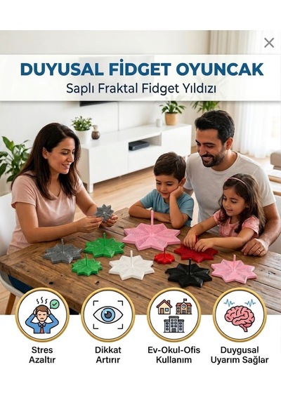 Dönen Mucize Yıldız Stres Hipnoz Oyuncağı - Eğitici Mekanik El Becerisi Geliştirici Oyuncak - Sarı