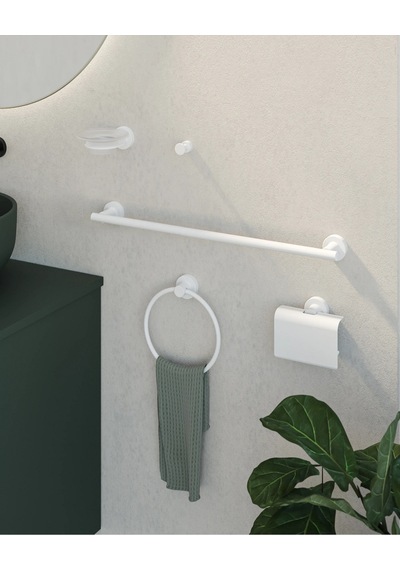 Tecno White Havluluk, Uzun, 51 Cm - Mat Beyaz Mat Beyaz