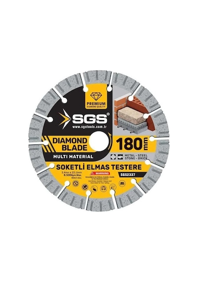 Sgs2337 180mm Soketli Elmas Testere Multi Material