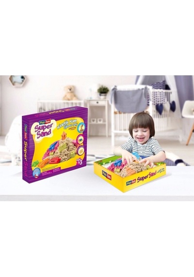 Play-toys 500 Gr. Kinetik Kum Eğlence Seti Ve 6 Kalıp