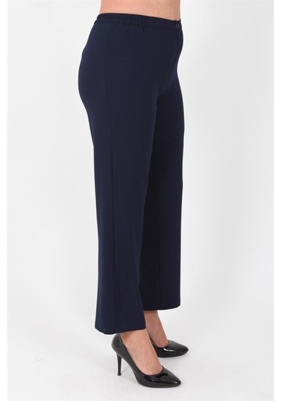 Ladies First Ladıes Fırst Büyük Beden 3570 Lacivert Klasik Dar Paça Pantolon K