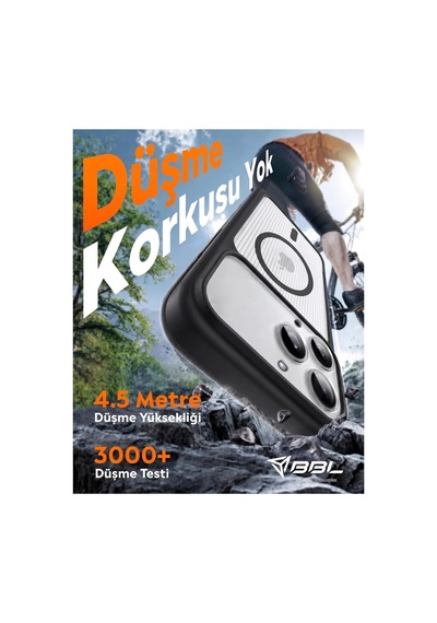 İphone 14 Pro Uyumlu Magsafe Manyetik Kılıf Kamera Korumalı, Çizgili Dokulu, Darbelere Ve Çizilmelere Karşı Dayanıklı, Şık Tasarım Telefon Kılıfı Siyah