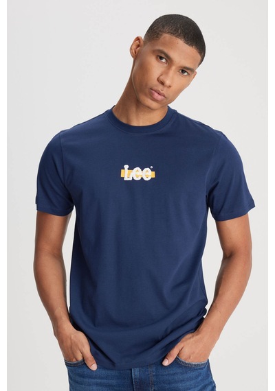 Lee Loose Fit T-shirt Lacivert Erkek Kısa Kol T-shirt Lacivert