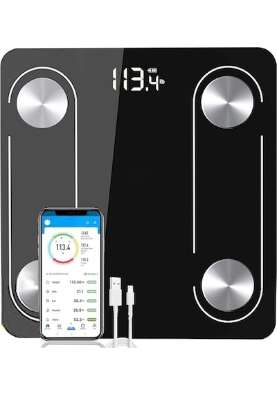 Lichen Bluetooth Akıllı Vücut Yağ Ölçer Elektronik Tartı Yağ