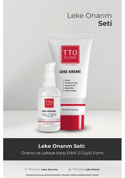 Tto Clınıc Leke Kremi 75ml + Leke Serumu 50ml