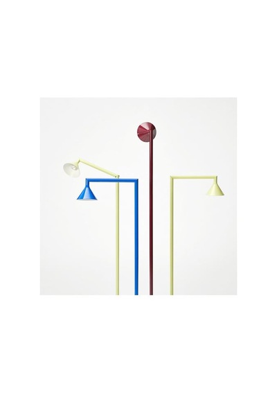 Ikea Ps 2026 Yer Ve Okuma Lambası, Koyu Kırmızı, 182 Cm Diğer
