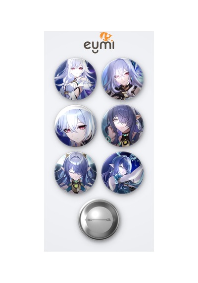 Genshin Impact Skirk Oyun Ve Lauma Oyun 6'lı Metal Rozet Seti 58mm İğneli Buton Çanta Yaka Rozeti Çok Renkli