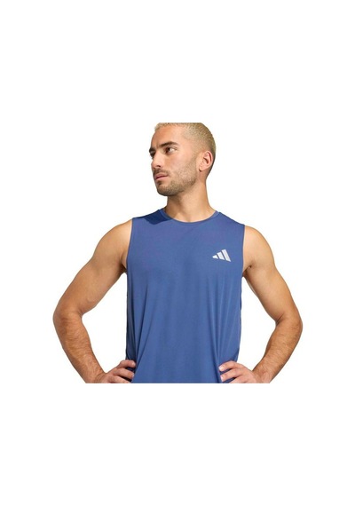Adidas Running Essentials Erkek Lacivert Yuvarlak Yaka Atlet