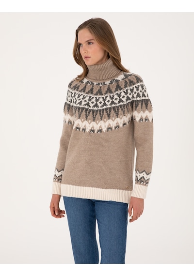 Pierre Cardin Kadın Vizon Kazak /triko 50315942-vr052 Vizon