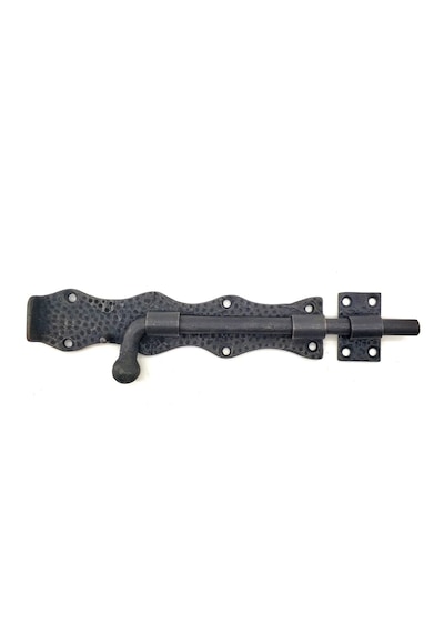 Antika Tarz Dekoratif Pirinç Dövme Kapı Sürgüsü - 20cm, Oksit 11147012