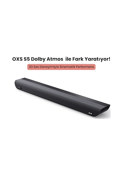 Oxs S5 Dolby Atmos   3.1.2 Soundbar - HDMI eARC, Dahili Subwoofer, Bluetooth, Çok Kablolu Bağlantı