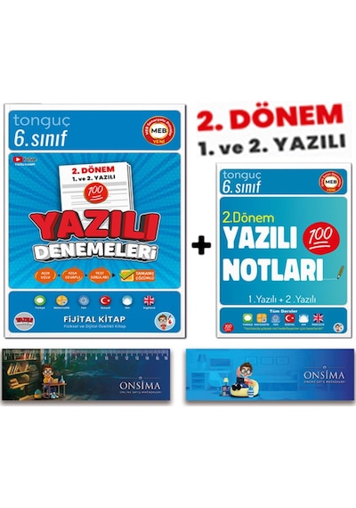 Tonguç Akademi 6. Sınıf 2. Dönem Yazılı Denemeleri - 2. Dönem Yazılı Notları - Süper İkili Set 2 Kitap