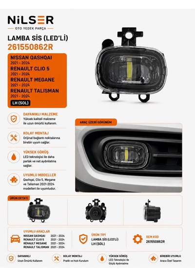 Nissan Qashqai Sis Lamba Sol 2021-2024