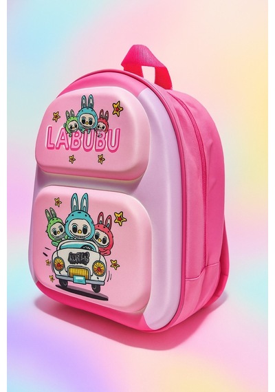 Anaokul Kreş Sırt Çantası Labubu - Kız Pudra Pembe