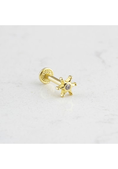 Glorria Altın Tektaş Tragus Piercing Çok Renkli 73137488