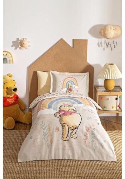 Winnie The Pooh Rainbow Disney Lisanslı Bebek Nevresim Takımı Çok Renkli