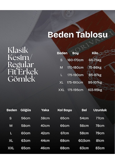 Torivalli Collection Klasik Kesim Regular Fit Tek Cepli Kolay Ütülenebilen Mevsimlik Uzun Kollu Düz Renk Erkek Gömlek Bej