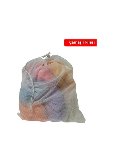 Yurt Pansiyon Otel Kirli Çamaşır Çorap Elbise Yıkama Filesi Beyaz