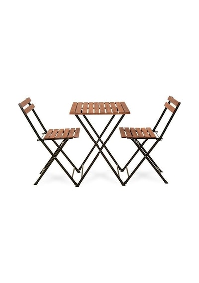Katlanır Metal Ayaklı Ahşap Masa Sandalye Bistro Üçlü Set 60x60x75 Balkon Masası Sandalye Siyah Katlanır Metal Ayaklı Ahşap Masa Sandalye Bistro Üçlü Set 60x60x75 Balkon Masası Sandalye Siyah