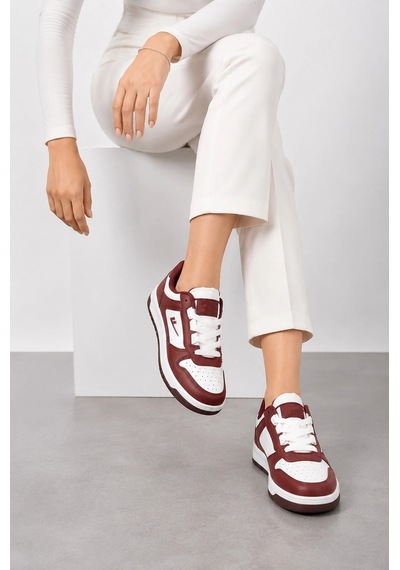 Ht Hotin Avero Kadın Deri Spor Ayakkabı Rahat Ve Zamansız Günlük Sneaker Bordo-beyaz Ht Hotin Avero Kadın Deri Spor Ayakkabı Rahat Ve Zamansız Günlük Sneaker Bordo-beyaz