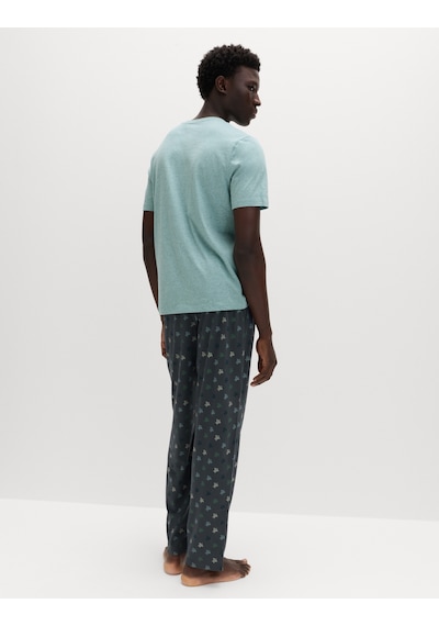 Marks & Spencer Desenli Pijama Takımı T07000586 Mavi