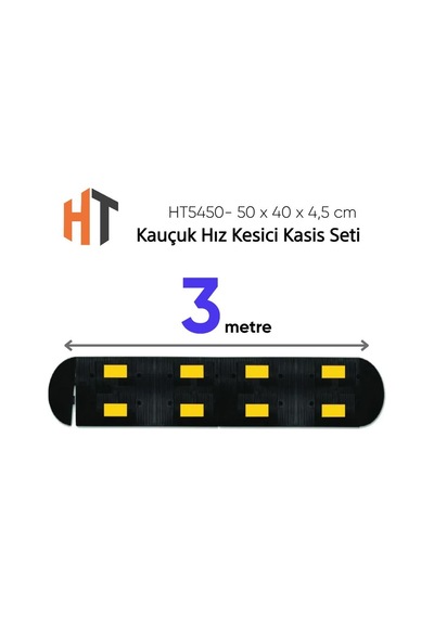 Kauçuk Hız Kesici Kasis Seti -2 Bantlı Eko - 3 Metre