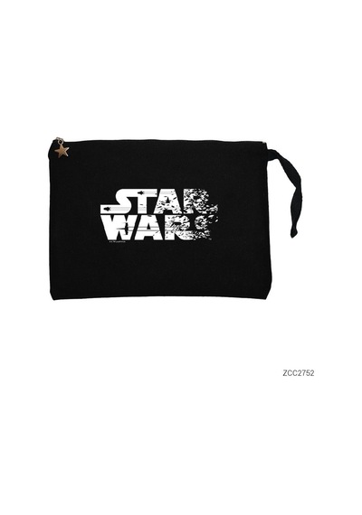 Zepplin Giyim Star Wars Logo - 2 Siyah Clutch Astarlı Cüzdan / El Çantası