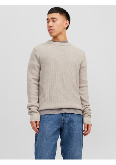 Jack & Jones Jack Jones Erkek Örme Kazak 12243116 Krem