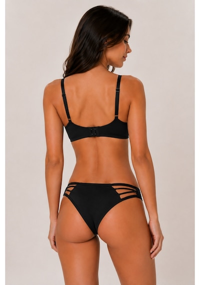 Pijamask Kadın Destekli Balenli Sütyen Ve Bikini Külot Takımı İnce Askılı Şık İç Giyim Seti 80349t Siyah Pijamask Kadın Destekli Balenli Sütyen Ve Bikini Külot Takımı İnce Askılı Şık İç Giyim Seti 80349t Siyah