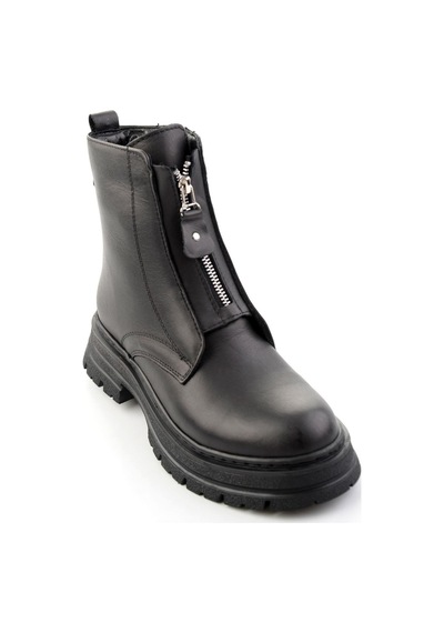 Bambi Siyah Hakiki Deri Kadın Bot & Bootie K02462089903