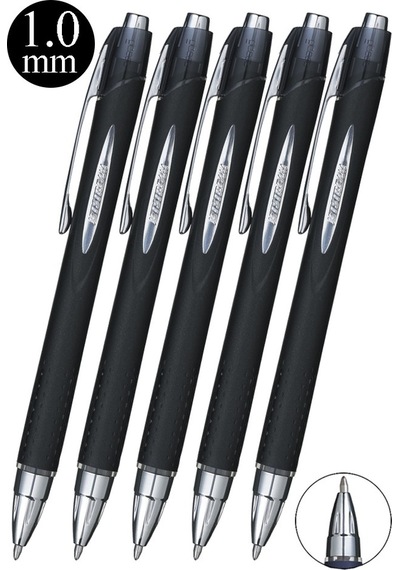 Siyah Jel Uçlu Pilot Kalem 5 Adet Uniball Jetstream Sxn-210 1.0 Mm Basmalı Pilot Kalem Roller Uçlu Likit Mürekkepli