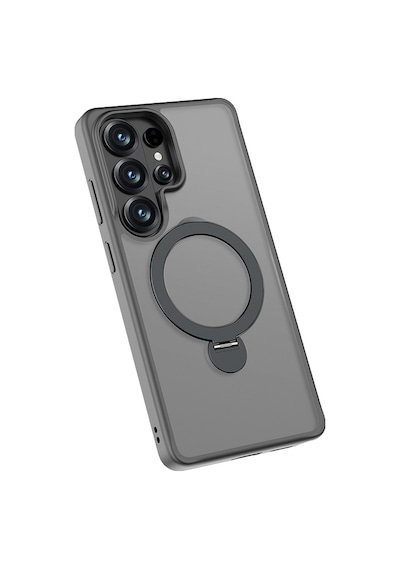 Galaxy S26 Ultra Uyumlu Kılıf M-safe Şarj Özellikli Benks Standlı Mist Protective Kapak Gri Gri