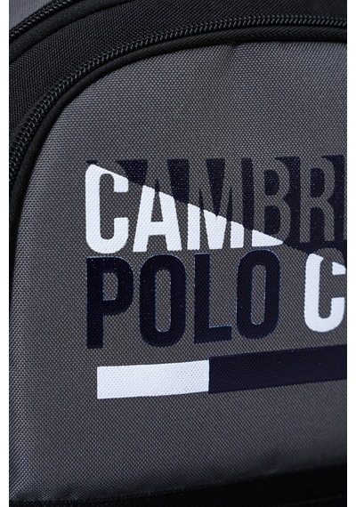 Benittokids Cambridge Polo Club Minimalist Tasarım Unisex Çok Gözlü Sırt Çantası Gri