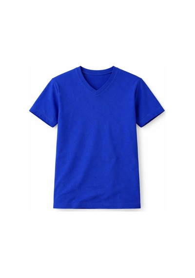 Wear Vexel Genç Erkek Çocuk V Yaka Tişört Model - Saks Mavisi Çok Renkli