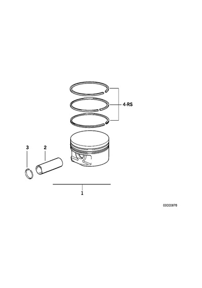 Federal Piston + Segman 11251708901 E38 E39 X5 E53 Range Rover Iı