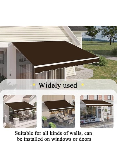Bu Tente Güneşlik, Geri Çekilebilir Dış Mekan Çardağı, Veranda, Bahçe Ve Balkon İçin Güneş Siperliği, Ticari Ve Konut Kullanımı İçin 4,5 X 1,5 M 14,8 X 4,9 Ayak Diğer