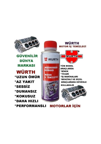 Motor Iç Temizleme Sessiz Ve Dumansız Motorlar 200 Ml