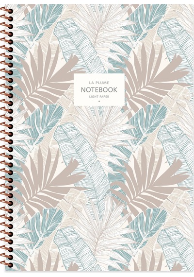 Keskin Color A4 Kareli Defter La Plume Leaves - Mavi