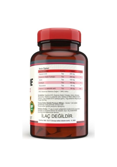 Coenzyme Q10 200 Mg Koenzim Q10 120 Tablet 2 Kutu