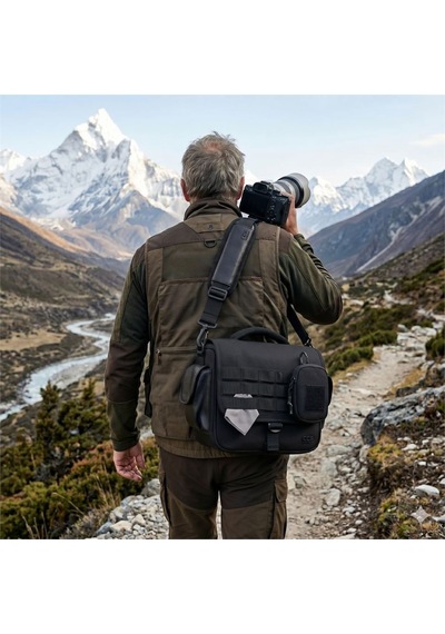 Ççs Profesyonel Su Geçirmez Dslr Kamera Omuz Çantası - Şık Ve Su Geçirmez