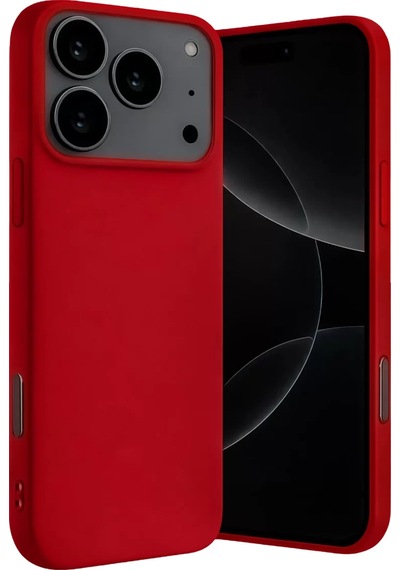 Newface Apple İphone 17 Pro Max Nano İçi Kadife Silikon - Kırmızı