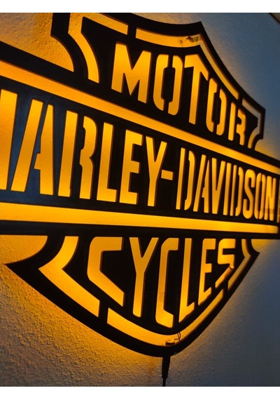 Harley Davidson Led Işıklı Tablo (528858588)