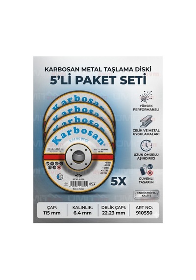 Çapak Alma Taşı Metal Taşlama Diski 115x6.4 Mm Avuç İçi Spiral Çapak Alma Taşı 5 Adet