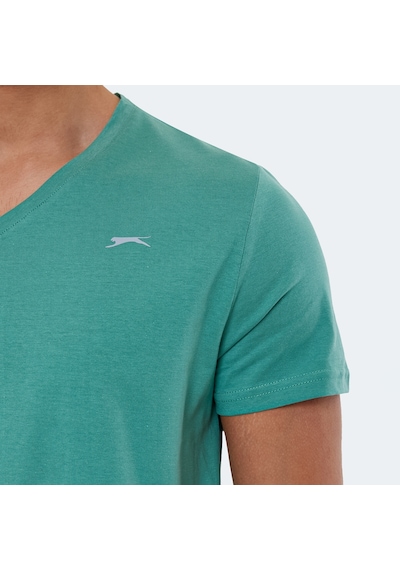 Slazenger RIVALDO Erkek V Yaka Yeşil Tişört