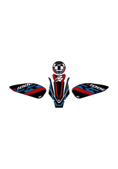 GP Kompozit BMW S 1000 RR 2019-2024 Uyumlu Tank Pad Seti Siyah