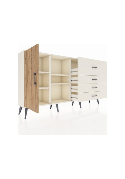Arges Konsol 4 Raflı 4 Çekmeceli Tek Kapaklı 176x30x99 Aytaşı-çam/aytaşı Atlas Çam/aytası - Aytası Arges Konsol 4 Raflı 4 Çekmeceli Tek Kapaklı 176x30x99 Aytaşı-çam/aytaşı Atlas Çam/aytası - Aytası