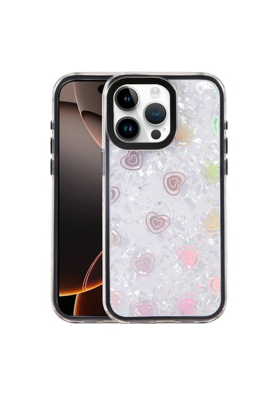 Apple iPhone Uyumlu, 15 Pro Lumi Desenli Kapak - Siyah
